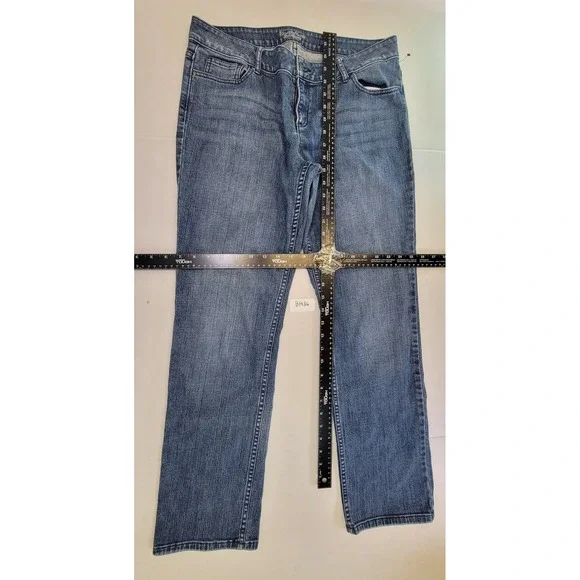 Simply Vera Vera Wang Women's Blue Straight Leg Jeans Size 12 - Picture 2 of 5